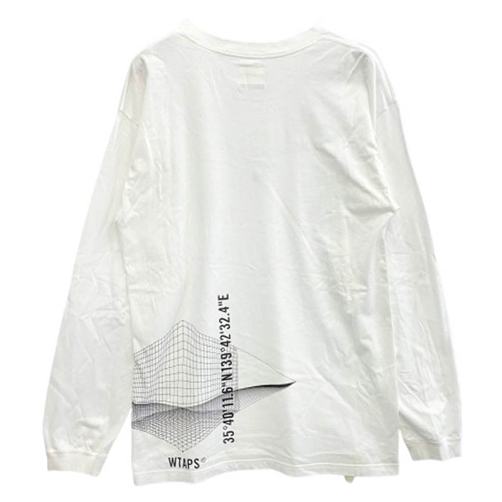 WTAPS ダブルタップス 19SS SPOT 1984 SCREEN LS TEE バックプリント ロングスリーブTシャツ 長袖カットソー ホワイト系 X 03【中古】