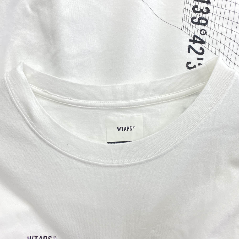 WTAPS ダブルタップス 19SS SPOT 1984 SCREEN LS TEE バックプリント ロングスリーブTシャツ 長袖カットソー ホワイト系 X 03【中古】