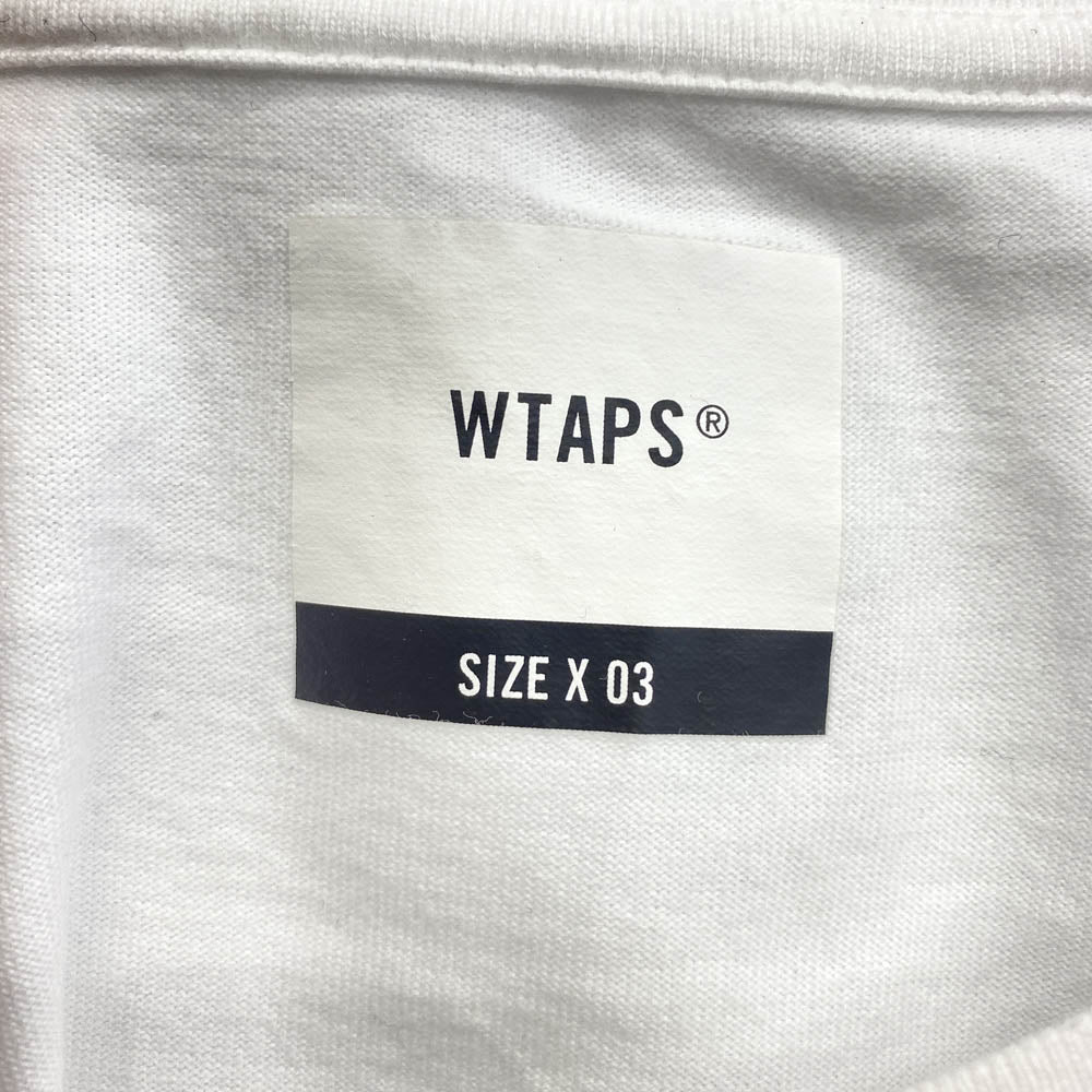 WTAPS ダブルタップス 19SS SPOT 1984 SCREEN LS TEE バックプリント ロングスリーブTシャツ 長袖カットソー ホワイト系 X 03【中古】