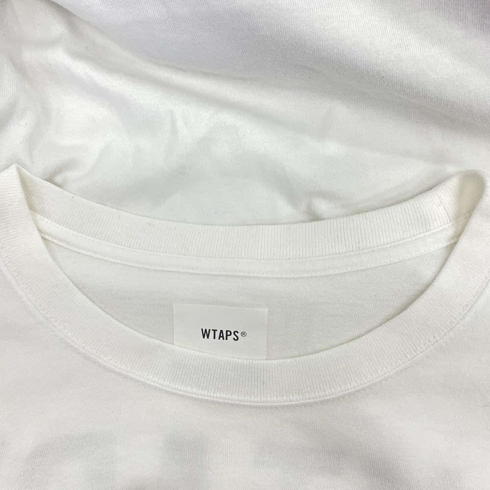 WTAPS ダブルタップス 19AW WTVUA TEE L/S ロゴプリント ロングスリーブTシャツ 長袖カットソー ホワイト系 X 03【中古】