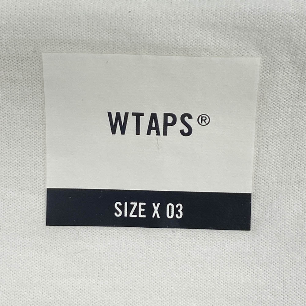 WTAPS ダブルタップス 19AW WTVUA TEE L/S ロゴプリント ロングスリーブTシャツ 長袖カットソー ホワイト系 X 03【中古】