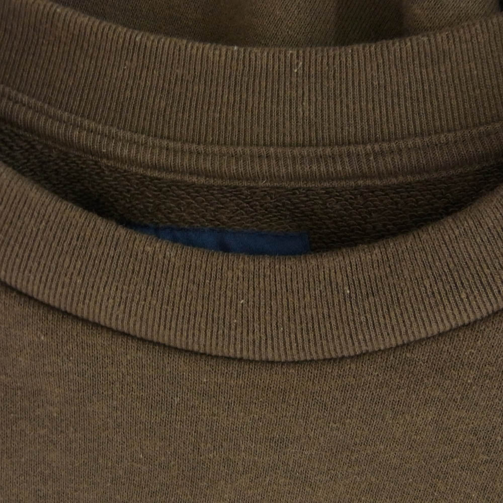 DESCENDANT ディセンダント ロゴ刺繍 クルーネック スウェット ブラウン系 3【中古】