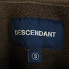 DESCENDANT ディセンダント ロゴ刺繍 クルーネック スウェット ブラウン系 3【中古】