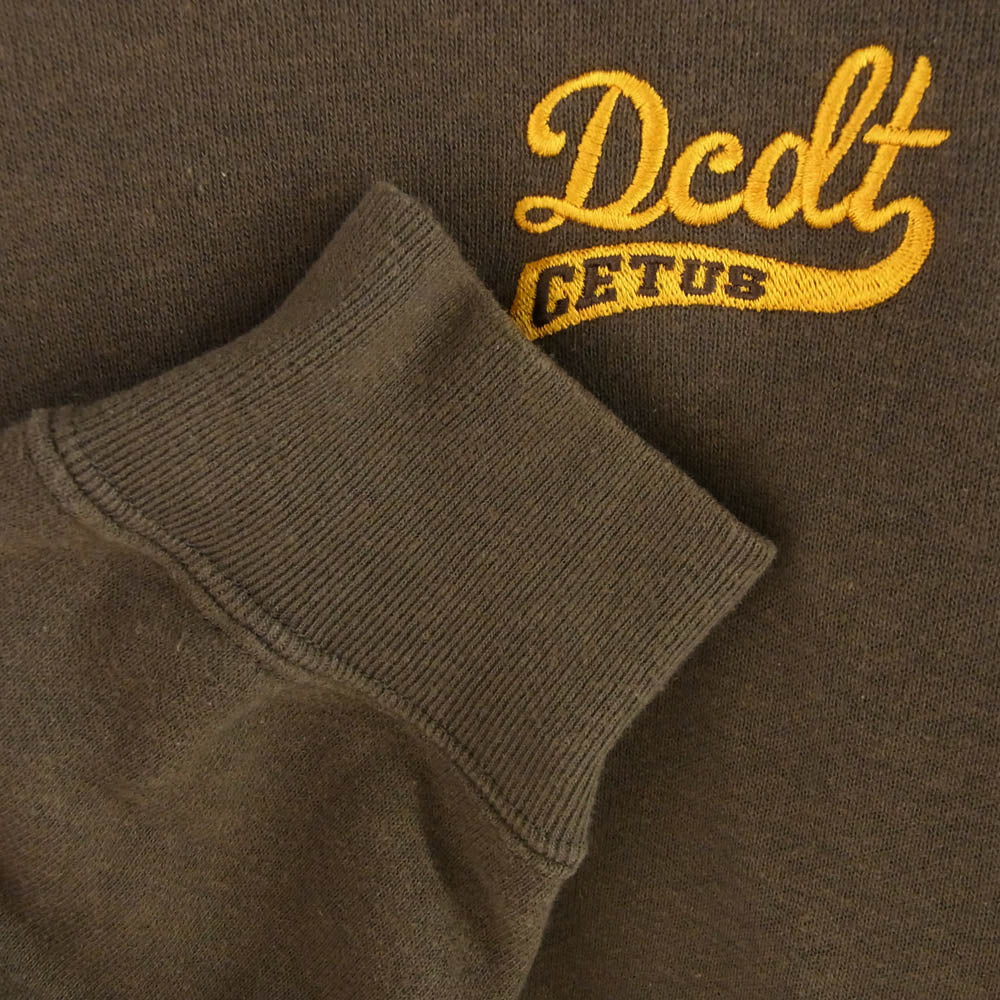 DESCENDANT ディセンダント ロゴ刺繍 クルーネック スウェット ブラウン系 3【中古】