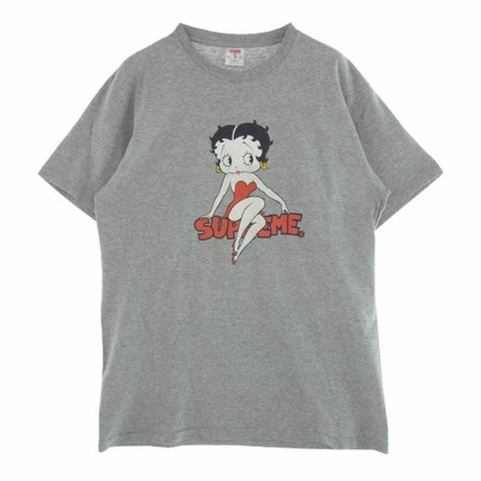 Supreme シュプリーム 16SS Betty Boop Tee ベティブープ プリント Tシャツ 半袖カットソー グレー系 L【中古】