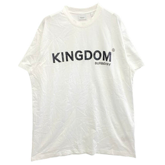 BURBERRY バーバリー KINGDOMTEE キングダム ロゴプリント Tシャツ 半袖カットソー ホワイト系 M【中古】