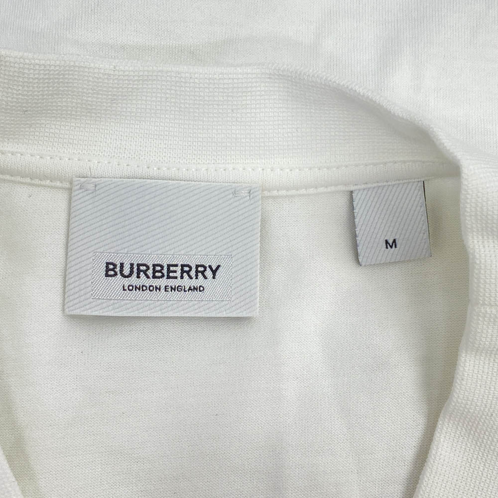 BURBERRY バーバリー KINGDOMTEE キングダム ロゴプリント Tシャツ 半袖カットソー ホワイト系 M【中古】