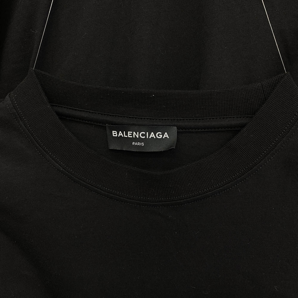 BALENCIAGA バレンシアガ 17AW 486032 TWK28 CAMPAIGN LOGO TEE キャンペーンロゴプリント Tシャツ 半袖カットソー ブラック系 XS【中古】