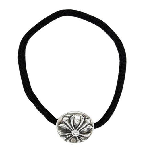 CHROME HEARTS クロムハーツ（原本無） OLD HAIRBAND オールド クロスボール ヘアバンド ヘアゴム コンチョ シルバー系【中古】