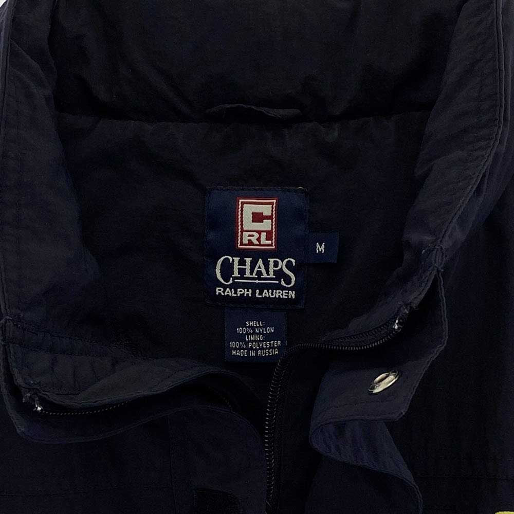 RALPH LAUREN ラルフローレン CHAPS ロゴ刺繍アノラックパーカー ブルゾン ブラック系 M【中古】