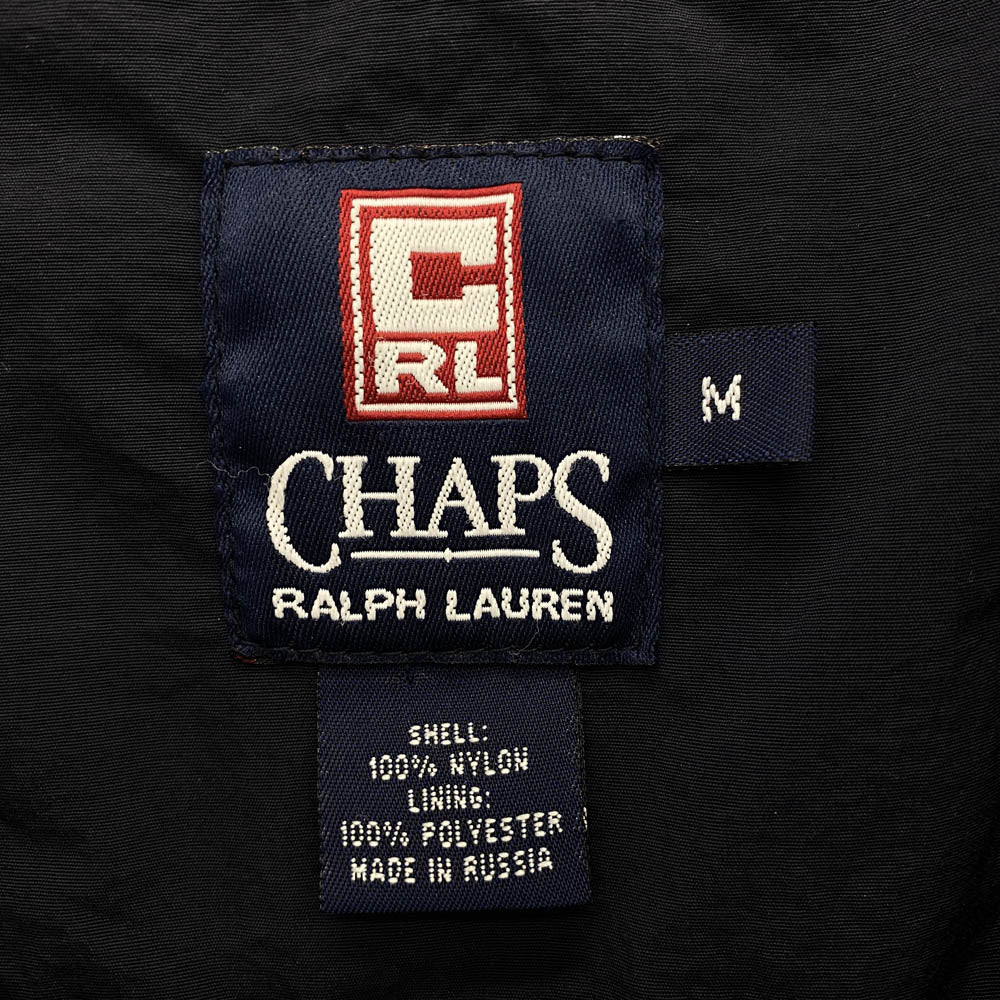 RALPH LAUREN ラルフローレン CHAPS ロゴ刺繍アノラックパーカー ブルゾン ブラック系 M【中古】