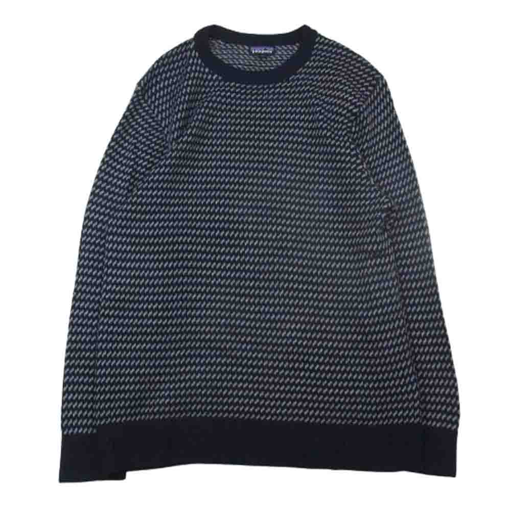 patagonia パタゴニア 50365FA15 Merino Crewneck Sweater バーズアイ メリノ クルーネック セーター ニット ネイビー系 L【中古】