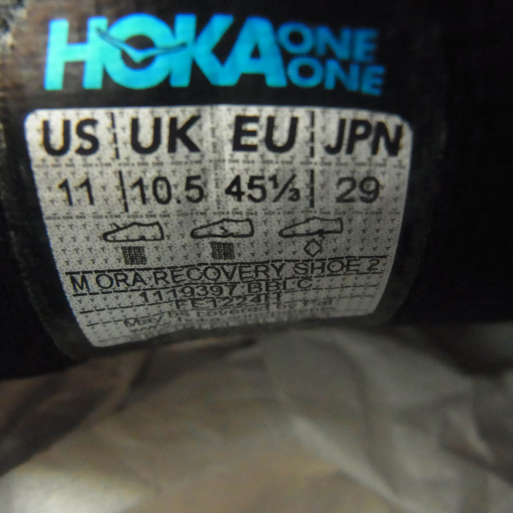 HOKA ONE ONE ホカ オネオネ 1119397 Ora Recovery Shoe 2 Black オラ リカバリー シュー 2 ブラック ブラック系 29cm【美品】【中古】