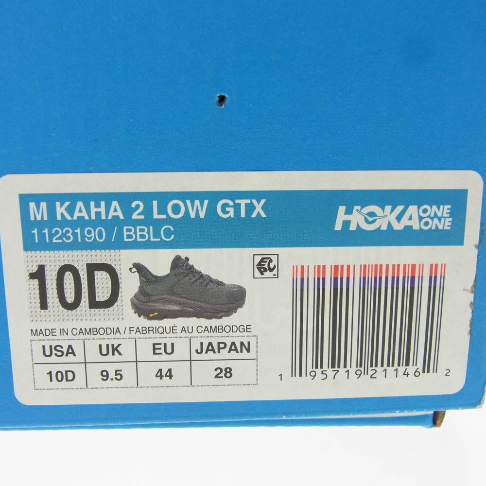 HOKA ONE ONE ホカ オネオネ 1123190 Kaha 2 Low GORE-TEX Black カハ 2 ロー ゴアテックス ブラック ブラック系 28cm【美品】【中古】