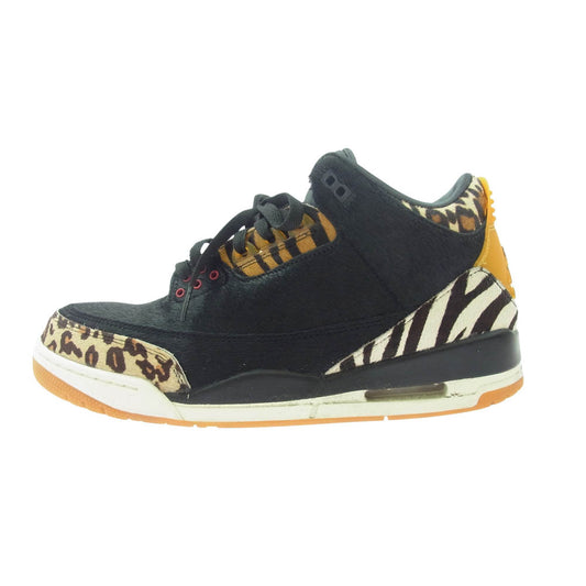NIKE ナイキ CK4344-002 Air Jordan 3 Retro SE Animal Instinct Safari エアジョーダン 3 レトロ SE アニマル インスティンクト サファリ ブラック系 29cm【中古】