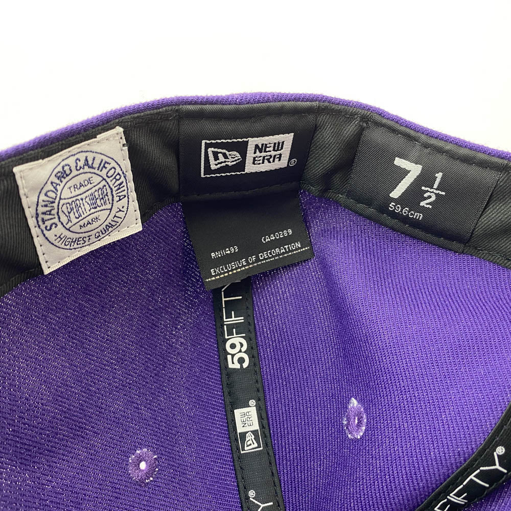 STANDARD CALIFORNIA スタンダードカリフォルニア × NEW ERA ニューエラ SD 59FIFTY LOGO CAP ロゴ キャップ パープル パープル系 59.6cm【中古】