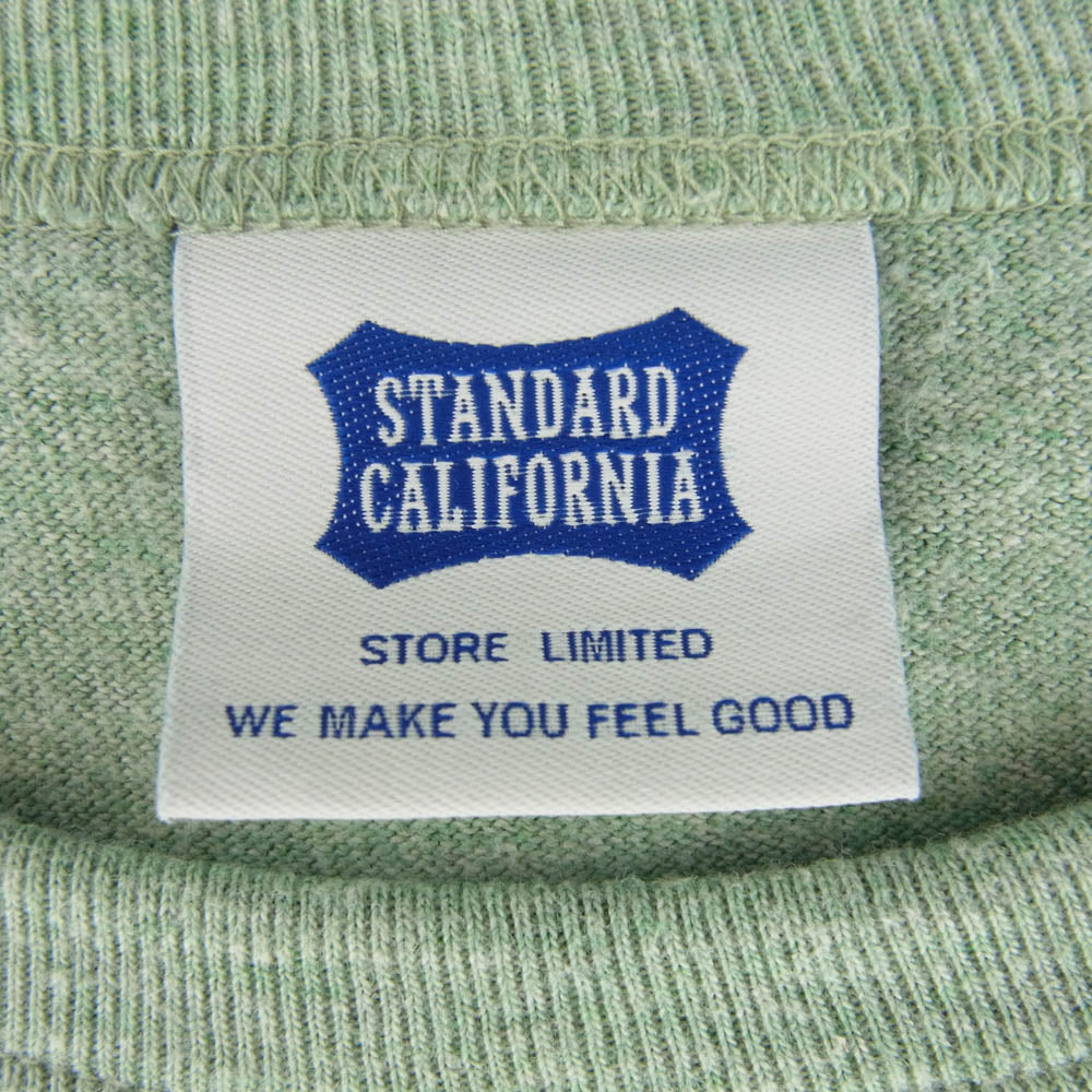 STANDARD CALIFORNIA スタンダードカリフォルニア SD 88/12 LOGO T SD LTD FREEDOM ロゴ バインダーネック Tシャツ グリーン系 XL【中古】