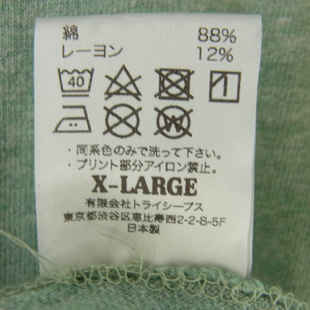 STANDARD CALIFORNIA スタンダードカリフォルニア SD 88/12 LOGO T SD LTD FREEDOM ロゴ バインダーネック Tシャツ グリーン系 XL【中古】