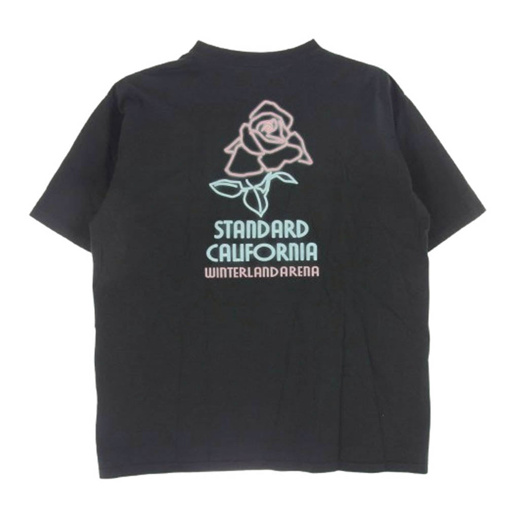 STANDARD CALIFORNIA スタンダードカリフォルニア Heavyweight Neon Sign Logo T Limited ネオン サイン ロゴ 半袖 Tシャツ ブラック系 XL【中古】