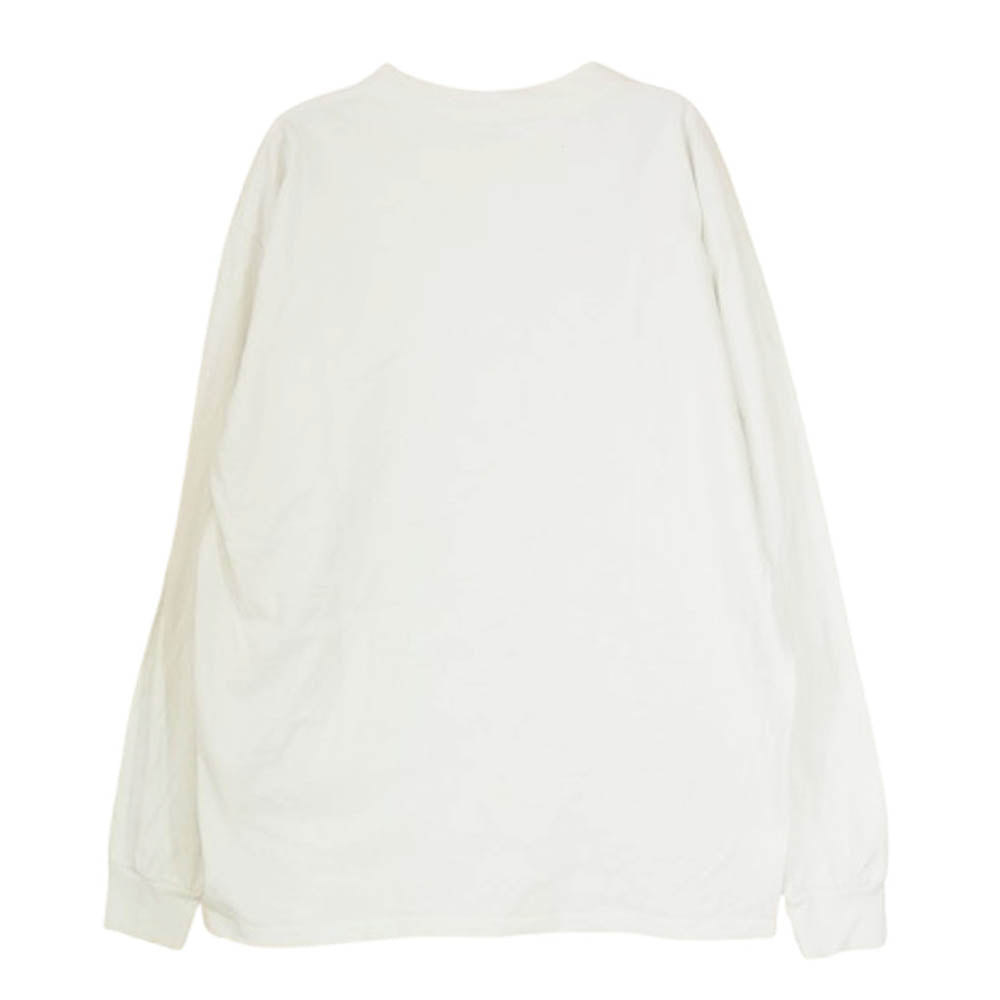 STANDARD CALIFORNIA スタンダードカリフォルニア ポケット付き ワンポイント ロゴ クルーネック 長袖 Tシャツ ホワイト系 L【中古】