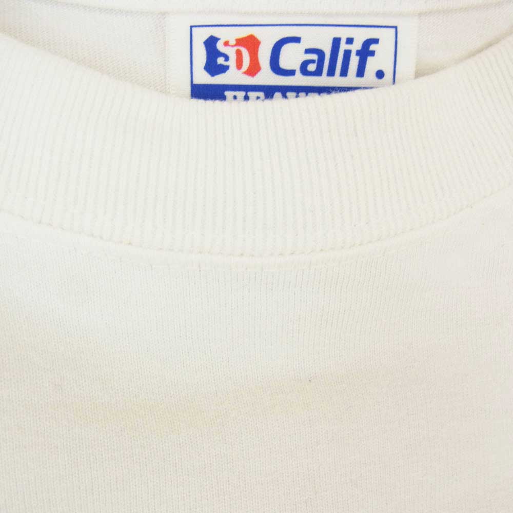 STANDARD CALIFORNIA スタンダードカリフォルニア ポケット付き ワンポイント ロゴ クルーネック 長袖 Tシャツ ホワイト系 L【中古】