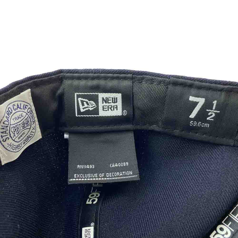 STANDARD CALIFORNIA スタンダードカリフォルニア × NEW ERA ニューエラ SD 59FIFTY LOGO CAP ロゴ キャップ ネイビー系 59.6cm【中古】