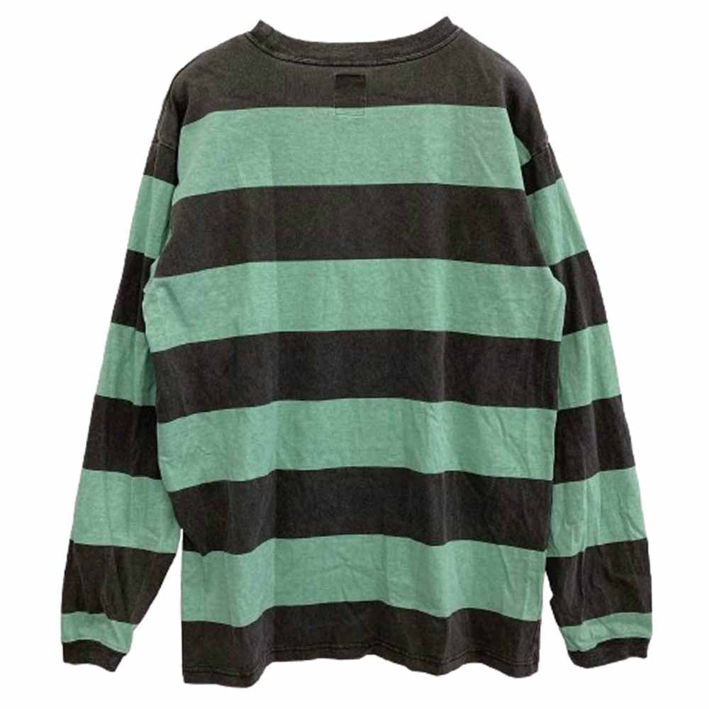 STANDARD CALIFORNIA スタンダードカリフォルニア SD Print Border Long Sleeve T ボーダー ロングスリーブ Tシャツ グリーン グレー系 グリーン系 L【中古】