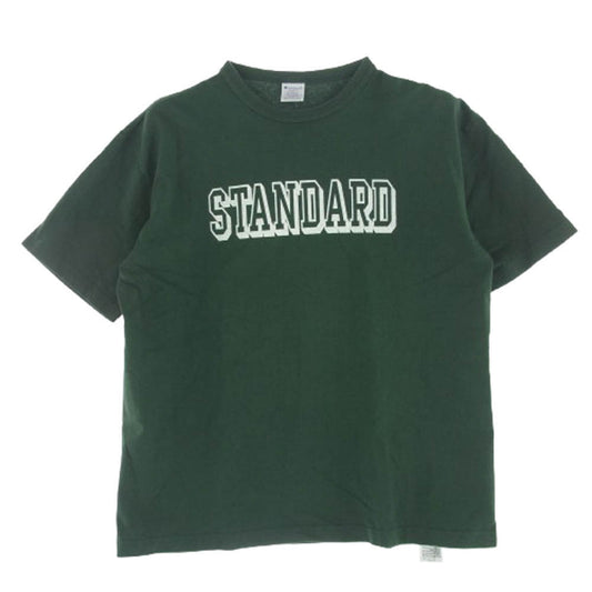 STANDARD CALIFORNIA スタンダードカリフォルニア × Champion チャンピオン ロゴ 半袖 Tシャツ グリーン グリーン系 XL【中古】