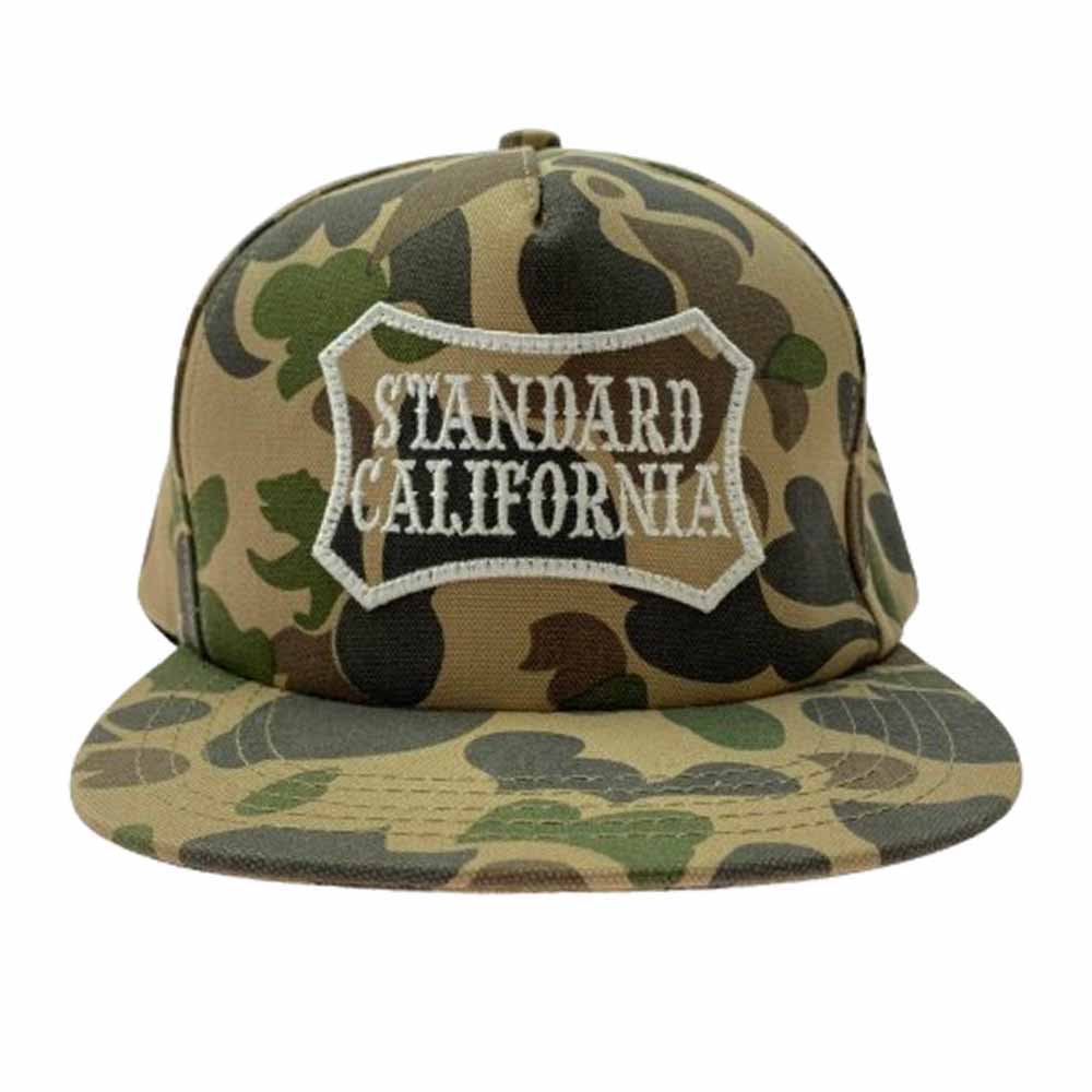 STANDARD CALIFORNIA スタンダードカリフォルニア LOGO WAPPEN CANVAS CAP ロゴ ワッペン カモフラ 迷彩 キャップ ライトブラウン系【中古】