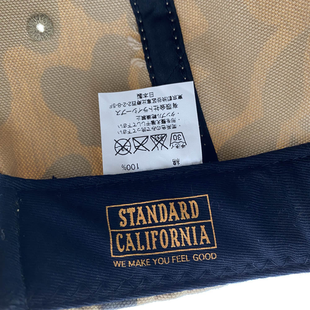 STANDARD CALIFORNIA スタンダードカリフォルニア LOGO WAPPEN CANVAS CAP ロゴ ワッペン カモフラ 迷彩 キャップ ライトブラウン系【中古】