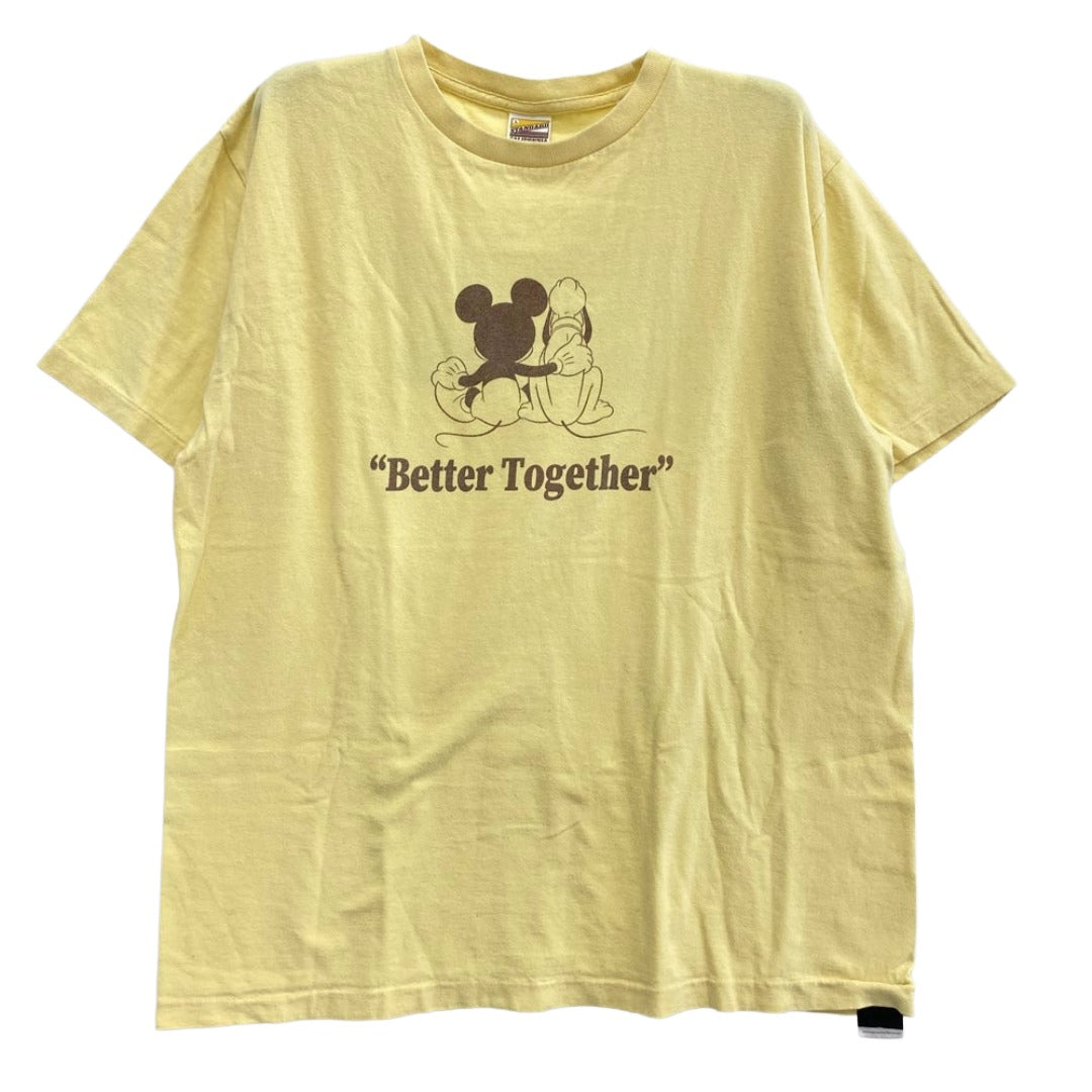 STANDARD CALIFORNIA スタンダードカリフォルニア TSOSH083 Disney Better Together T ディズニー SD ベター トゥゲザーティー プリント Tシャツ イエロー系 L【中古】