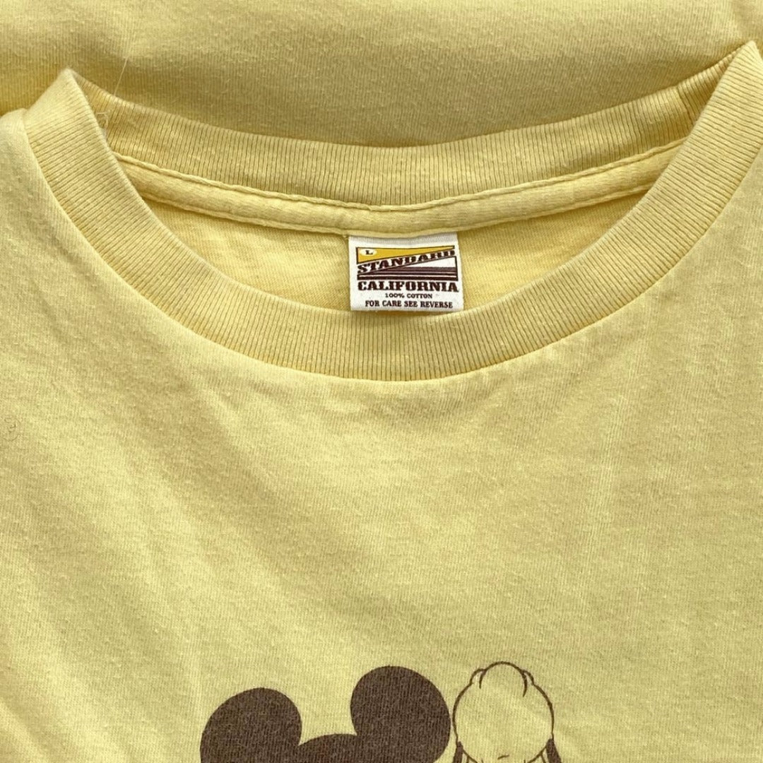 STANDARD CALIFORNIA スタンダードカリフォルニア TSOSH083 Disney Better Together T ディズニー SD ベター トゥゲザーティー プリント Tシャツ イエロー系 L【中古】