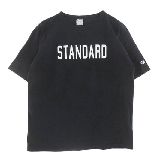 STANDARD CALIFORNIA スタンダードカリフォルニア × Champion チャンピオン ロゴ 半袖 Tシャツ ブラック系 L【中古】