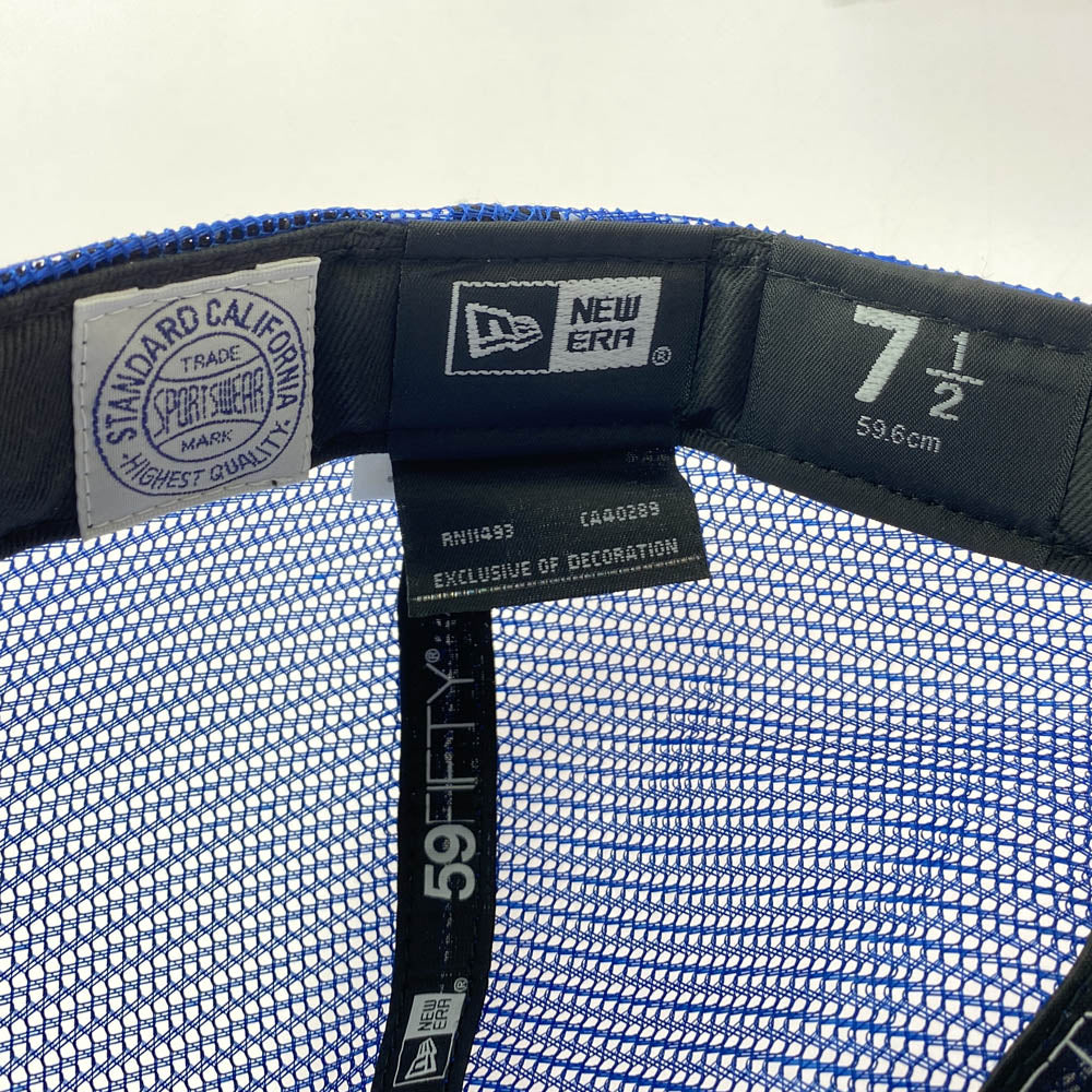 STANDARD CALIFORNIA スタンダードカリフォルニア × NEW ERA ニューエラ SD 59FIFTY Logo Mesh Cap ブルー系 59.6cm【中古】