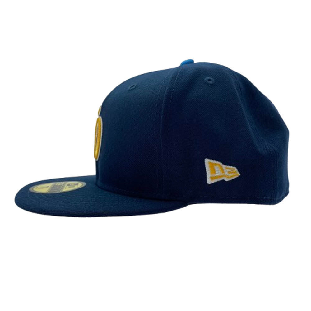 STANDARD CALIFORNIA スタンダードカリフォルニア × NEW ERA ニューエラ SD 59FIFTY LOGO CAP ロゴ キャップ ネイビー イエロー ネイビー系 59.6cm【新古品】【未使用】【中古】