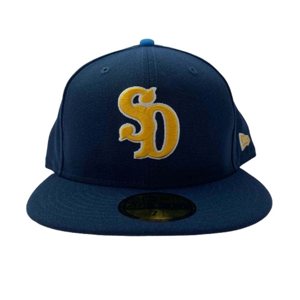 STANDARD CALIFORNIA スタンダードカリフォルニア × NEW ERA ニューエラ SD 59FIFTY LOGO CAP ロゴ キャップ ネイビー イエロー ネイビー系 59.6cm【新古品】【未使用】【中古】