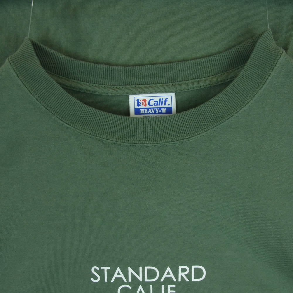 STANDARD CALIFORNIA スタンダードカリフォルニア SD HEAVYWEIGHT LS-T W/LOGO ヘビーウェイト ロゴ 長袖 Tシャツ グリーン系 L 42 - 44【中古】