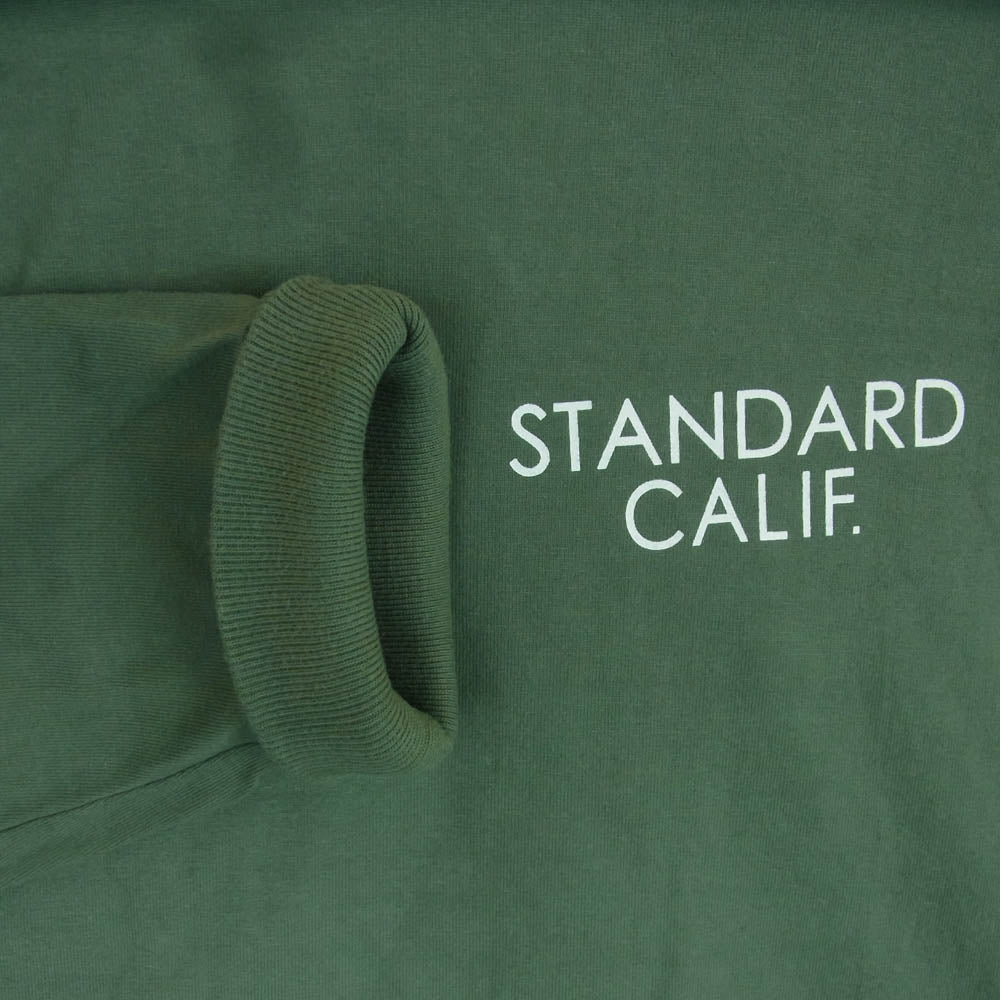 STANDARD CALIFORNIA スタンダードカリフォルニア SD HEAVYWEIGHT LS-T W/LOGO ヘビーウェイト ロゴ 長袖 Tシャツ グリーン系 L 42 - 44【中古】