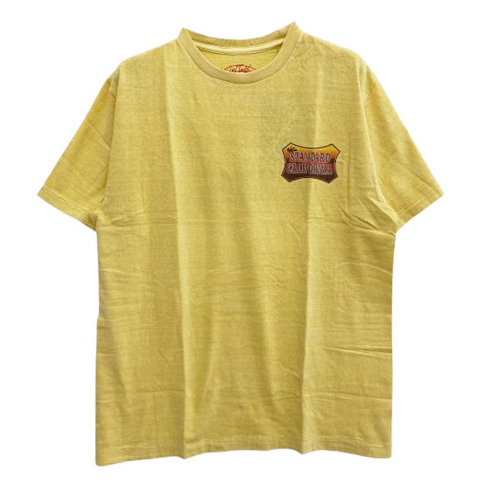 STANDARD CALIFORNIA スタンダードカリフォルニア SD SUNSET SHIELD LOGO T サンセット シールド ロゴ 半袖 Tシャツ イエロー系 L【新古品】【未使用】【中古】