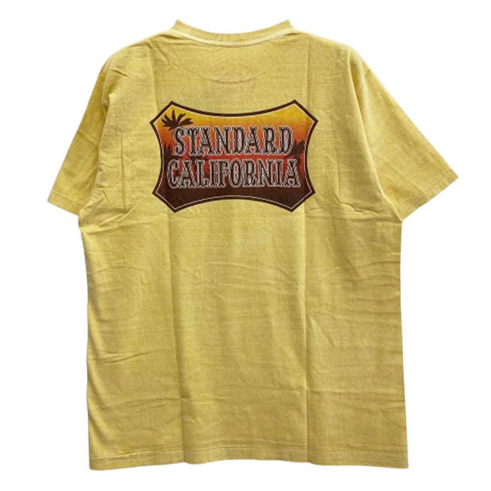 STANDARD CALIFORNIA スタンダードカリフォルニア SD SUNSET SHIELD LOGO T サンセット シールド ロゴ 半袖 Tシャツ イエロー系 L【新古品】【未使用】【中古】