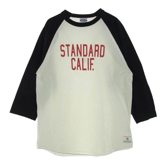 STANDARD CALIFORNIA スタンダードカリフォルニア SD HEAVYWEIGHT LOGO BBT SD LTD ヘビーウェイト ロゴ ベースボール ラグラン Tシャツ ホワイト系 ブラック系 M【中古】