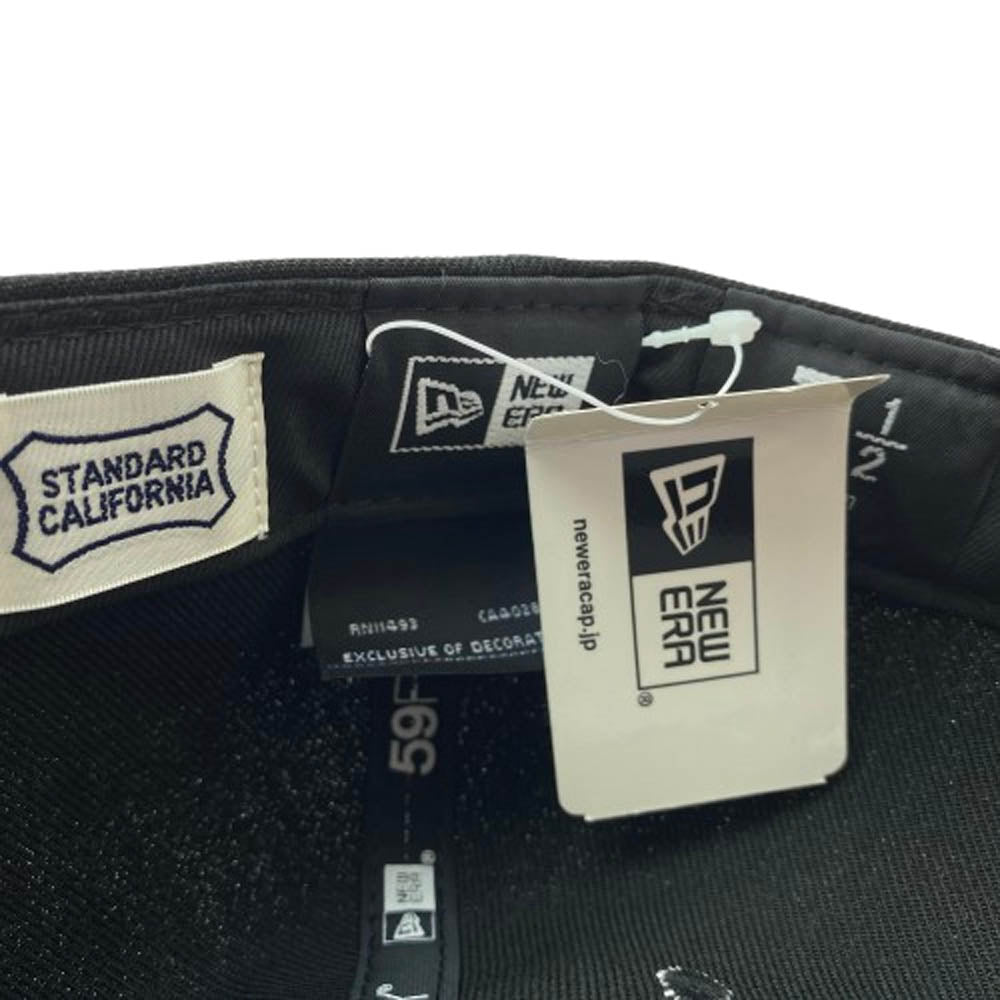 STANDARD CALIFORNIA スタンダードカリフォルニア × NEW ERA ニューエラ SD 59FIFTY LOGO CAP ロゴ キャップ ブラック ブラック系 59.6cm【新古品】【未使用】【中古】