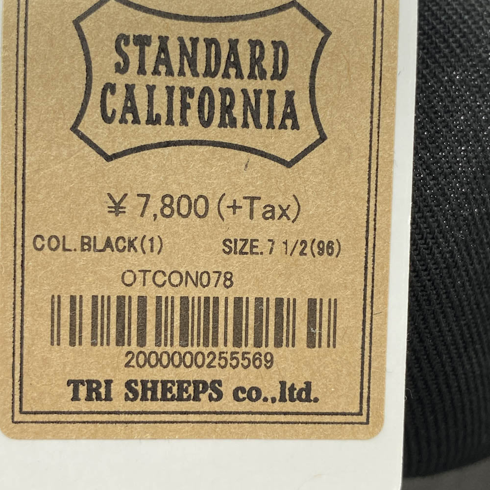 STANDARD CALIFORNIA スタンダードカリフォルニア × NEW ERA ニューエラ SD 59FIFTY LOGO CAP ロゴ キャップ ブラック ブラック系 59.6cm【新古品】【未使用】【中古】
