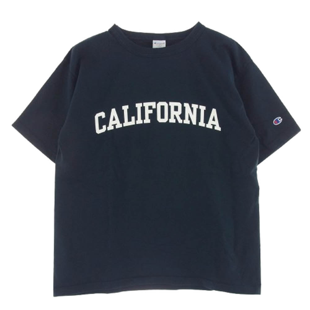 Ron Herman ロンハーマン C5-V310 CHAMPION チャンピオン RHC別注 USA製 T1011 CALIFORNIA ロゴ 半袖 Tシャツ ダークネイビー系 L【新古品】【未使用】【中古】
