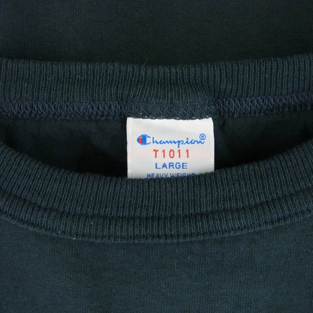 Ron Herman ロンハーマン C5-V310 CHAMPION チャンピオン RHC別注 USA製 T1011 CALIFORNIA ロゴ 半袖 Tシャツ ダークネイビー系 L【新古品】【未使用】【中古】