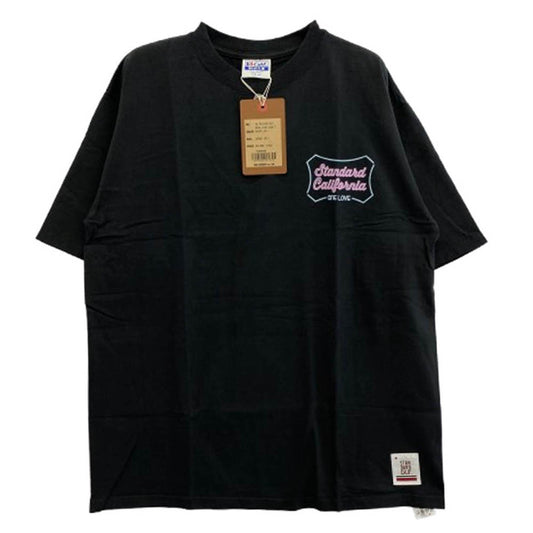 STANDARD CALIFORNIA スタンダードカリフォルニア SD Heavyweight Neon Sign Logo T ヘビーウェイト ネオン サイン ロゴ Ｔシャツ ブラック系 L【新古品】【未使用】【中古】