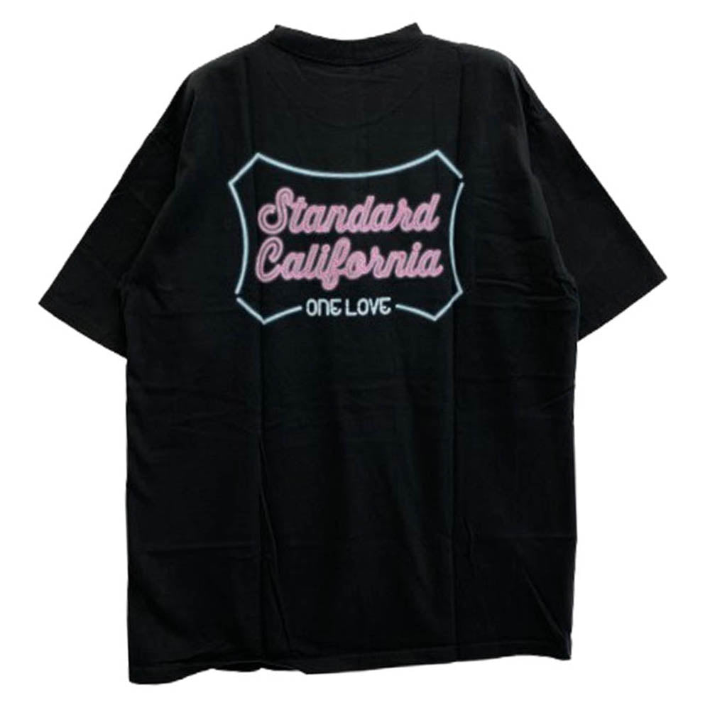 STANDARD CALIFORNIA スタンダードカリフォルニア SD Heavyweight Neon Sign Logo T ヘビーウェイト ネオン サイン ロゴ Ｔシャツ ブラック系 L【新古品】【未使用】【中古】