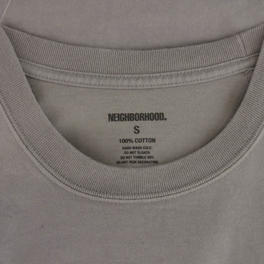NEIGHBORHOOD ネイバーフッド 22SS 221PCNH-ST07 C-TEE バックロゴプリント Tシャツ 半袖カットソー グレー系 S【中古】