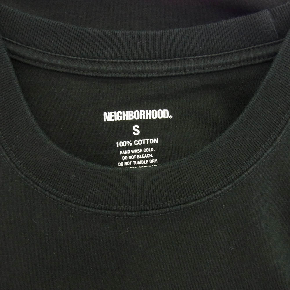 NEIGHBORHOOD ネイバーフッド 22SS 221PCNH-ST17 C-TEE バックグラフィックプリント Tシャツ 半袖カットソー ブラック系 S【中古】