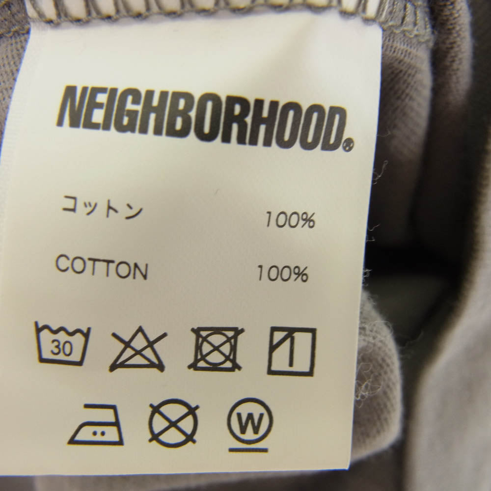 NEIGHBORHOOD ネイバーフッド 22SS 221PCNH-ST17 C-TEE バックグラフィックプリント Tシャツ 半袖カットソー グレー系 S【中古】